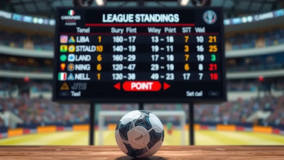 Poängställning i Umeå FC denna säsong