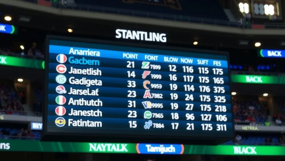 Poängställningen i Röda Stjärnan Belgrad